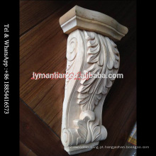 Corbels de Acanthus de cinzeladura de madeira decorativa